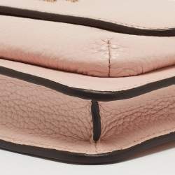 Pre Owned Kate Spade Rose Smoke Pebbled Leather Small Leila Crossbody Bag