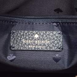 Pre Owned Kate Spade Tri Tone Blue Quilted Leather and Suede North South Leila Crossbody Bag