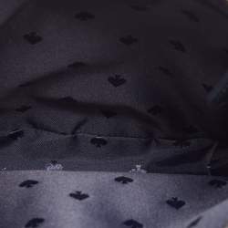 Pre Owned Kate Spade Tri Tone Blue Quilted Leather and Suede North South Leila Crossbody Bag