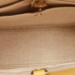 Pre Owned Kate Spade Yellow Leather Manhattan Tote