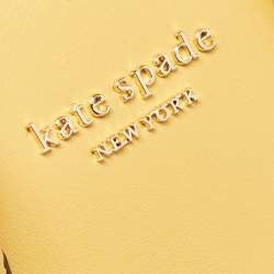 Pre Owned Kate Spade Yellow Leather Manhattan Tote