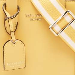 Pre Owned Kate Spade Yellow Leather Manhattan Tote