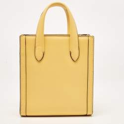 Pre Owned Kate Spade Yellow Leather Manhattan Tote