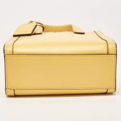 Pre Owned Kate Spade Yellow Leather Manhattan Tote