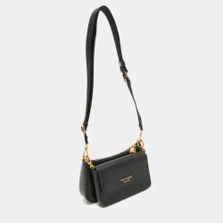 Pre Owned Kate Spade Black Leather Morgan Double Up Crossbody Bag