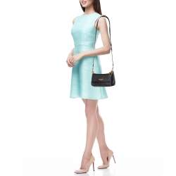 Pre Owned Kate Spade Black Leather Morgan Double Up Crossbody Bag