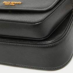 Pre Owned Kate Spade Black Leather Morgan Double Up Crossbody Bag