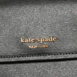 Pre Owned Kate Spade Black Leather Morgan Double Up Crossbody Bag