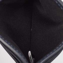 Pre Owned Kate Spade Navy Blue/White Stripe Leather Sunkissed Embellished Card Holder