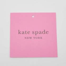 Pre Owned Kate Spade Navy Blue/White Stripe Leather Sunkissed Embellished Card Holder