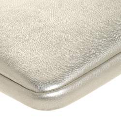 Pre Owned Kate Spade Metallic Gold Leather Laptop Case