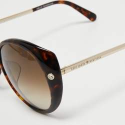 Pre Owned Kate Spade Dark Havana/Brown Gradient KAELEE/F/S Butterfly Sunglasses