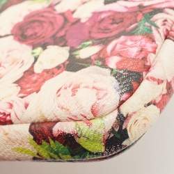 Pre Owned Kate Spade Pink Floral Print Leather Laptop Sleeve 