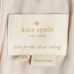 Kate Spade Beige/Black Silk Sleeveless Mini Dress S