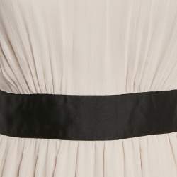 Kate Spade Beige/Black Silk Sleeveless Mini Dress S