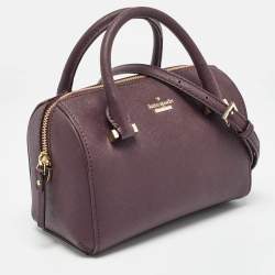 Pre Owned Kate Spade Burgundy Leather Cameron Street Lane Satchel 