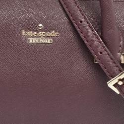 Pre Owned Kate Spade Burgundy Leather Cameron Street Lane Satchel 