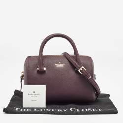Pre Owned Kate Spade Burgundy Leather Cameron Street Lane Satchel 