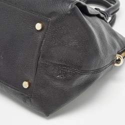 Pre Owned Kate Spade Black Leather Zip Satchel