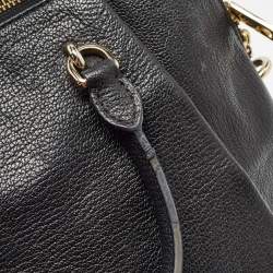 Pre Owned Kate Spade Black Leather Zip Satchel