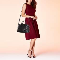 Pre Owned Kate Spade Black Leather Zip Satchel