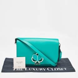 Kate Spade Green Leather Nicola Twist Lock Shoulder Bag