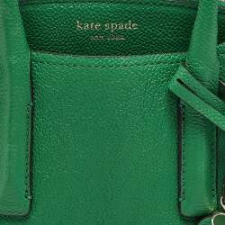 Pre Owned Kate Spade Green Leather Margaux Mini Satchel 