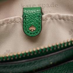Pre Owned Kate Spade Green Leather Margaux Mini Satchel 