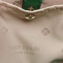 Pre Owned Kate Spade Green Leather Margaux Mini Satchel 