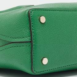 Pre Owned Kate Spade Green Leather Margaux Mini Satchel 