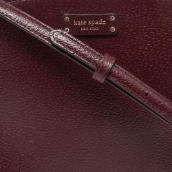 Kate Spade Burgundy Leather Jeanne Crossbody Bag