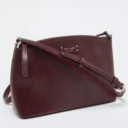 Kate Spade Burgundy Leather Jeanne Crossbody Bag