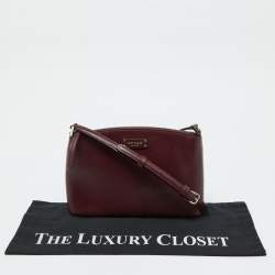 Kate Spade Burgundy Leather Jeanne Crossbody Bag