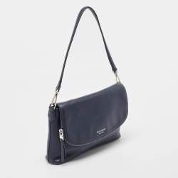 Kate Spade Navy Blue Leather Polly Shoulder Bag