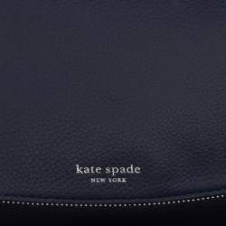 Kate Spade Navy Blue Leather Polly Shoulder Bag