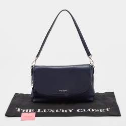 Kate Spade Navy Blue Leather Polly Shoulder Bag