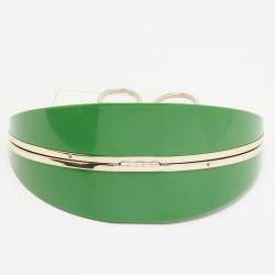 Kate Spade Green Acrylic Slice of Lime Crystals Chain Clutch