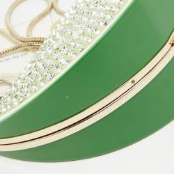 Kate Spade Green Acrylic Slice of Lime Crystals Chain Clutch