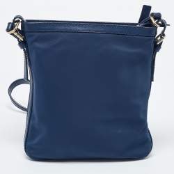 Pre Owned Kate Spade Blue Nylon and Leather Crossbody Bag