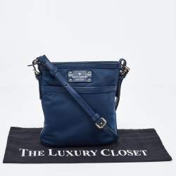 Pre Owned Kate Spade Blue Nylon and Leather Crossbody Bag