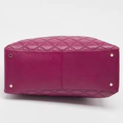 Pre Owned Kate Spade Burgundy Quilted Leather New York Natalia Tote