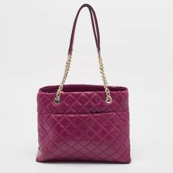 Pre Owned Kate Spade Burgundy Quilted Leather New York Natalia Tote