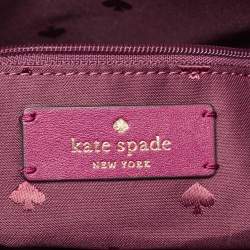 Pre Owned Kate Spade Burgundy Quilted Leather New York Natalia Tote