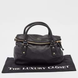 Kate Spade Black Leather Cobble Hill Leslie Satchel