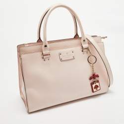Kate Spade Light Pink Leather Wellesley Durham Tote 
