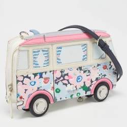 Kate Spade Multicolor Printed Leather California Dreaming Surf 3d Van Crossbody Bag