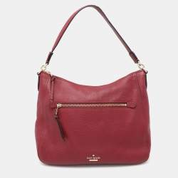 Kate Spade Burgundy Leather Jackson Street Hayden Hobo Kate Spade TLC