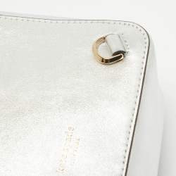 Kate Spade Silver Leather Mini Amelia Floral Convertible Backpack
