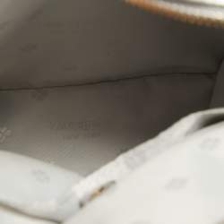 Kate Spade Silver Leather Mini Amelia Floral Convertible Backpack