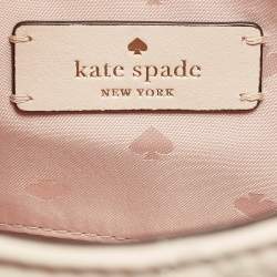 Pre Owned Kate Spade Beige Quilted Leather Natalia Crossbody Bag